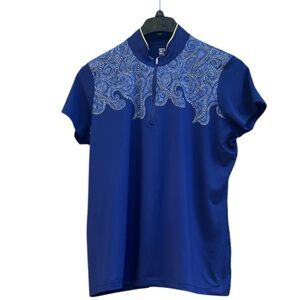 EP NY Navy Blue Short Sleeve Golf Top Size XL Quarter Zip